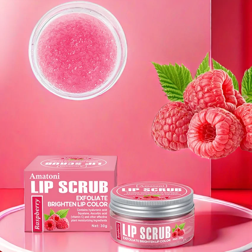 Amatoni - Raspberry Lip Scrub - Image 4